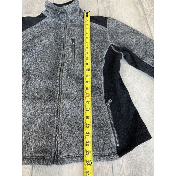 Kuhl Alpenlux Full Zip Jacket Fleece Two Tone | Gray Black | Size XL Runs‎ Small - Picture 15 of 16